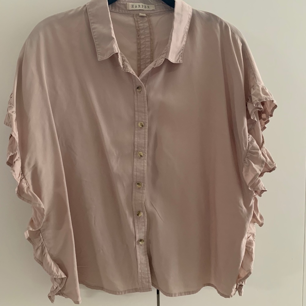 Ruffled Blush Blouse